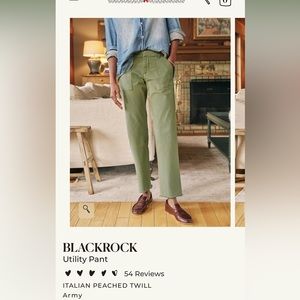 NWOT Frank & Eileen BLACKROCK Utility Pant Army Green size 2 / 26